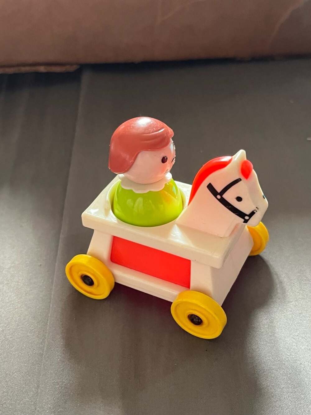 VTG Fisher Price Little People boy and rocking horse - Picture 3 of 4